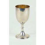 An Edward VII hallmarked silver chalice Of plain form,