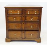 A 17th Century oak chest of drawers in the Jacobean taste The two short and three long graduated