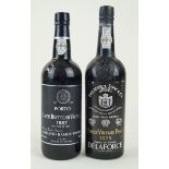 2 bottles mixed Lot Vintage and Late Bottled Vintage Port Comprising 1 bottle Delaforce Vintage