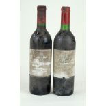 2 bottles (50th Anniversary Vintage) Chateau Latour 1er Grand Cru Classe Pauillac 1967 (both