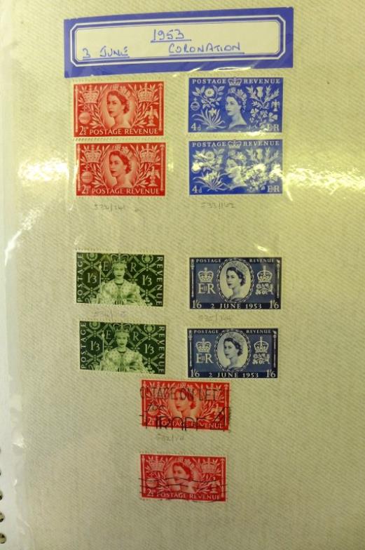 A collection of GB mint and used stamps from 1953 - 1987 Including a good number of blocks of four