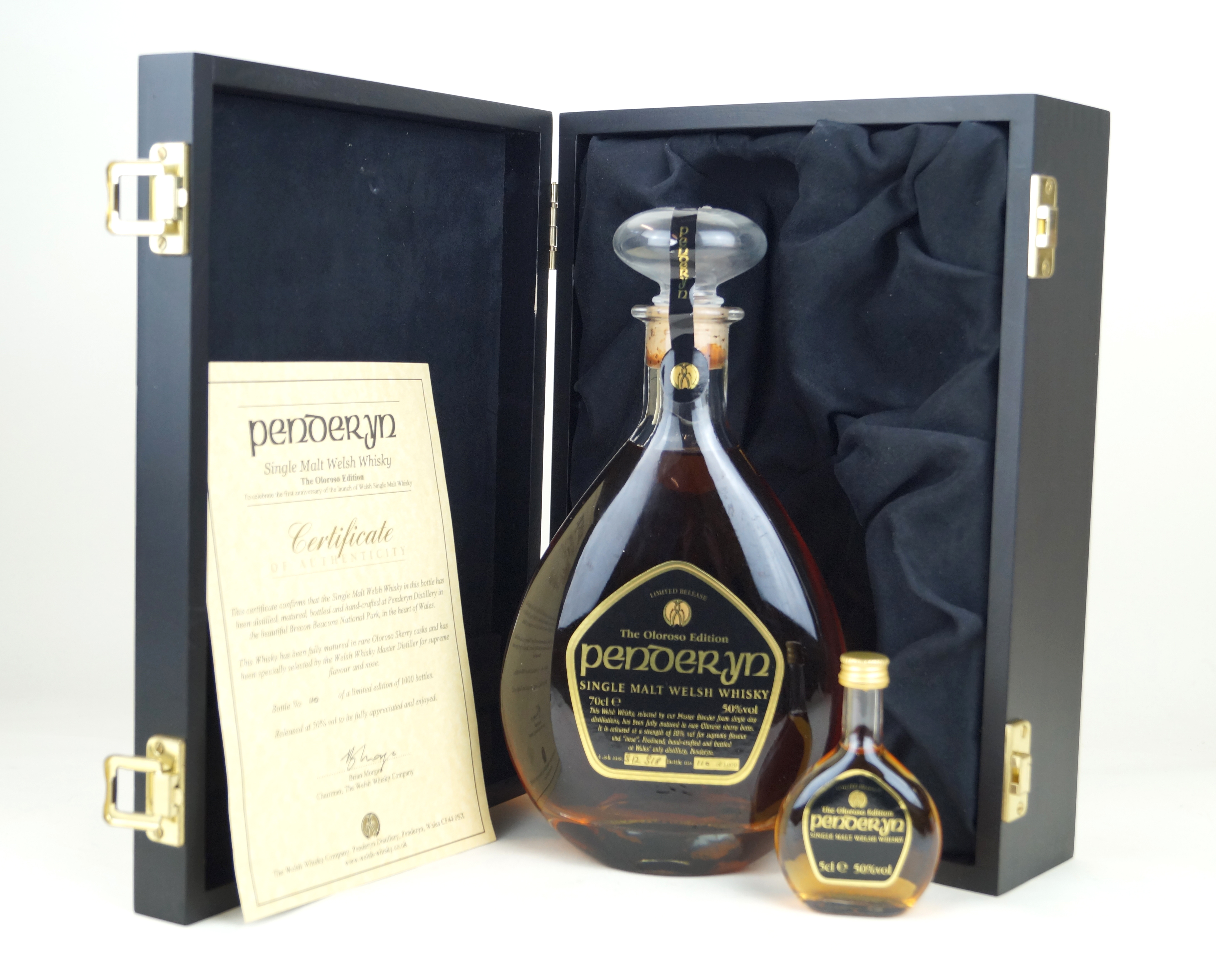 1 Decanter bottle Penderyn Single Malt Welsh Whisky “The Oloroso Edition” Limited Edition Bottle