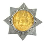 Of rare local interest - A hallmarked silver badge for the Ancient Order of Forresters Presented to