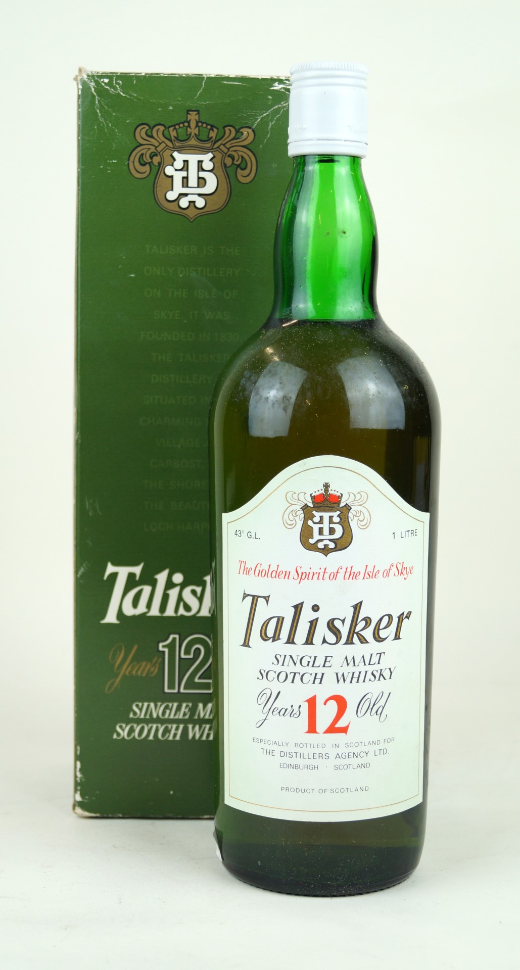 A very rare 1 Litre bottle Talisker 12 year old in Original Presentation Carton,