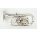 A Boosey and Co Solbron Euphonium Silver-plated, numbered 114512,