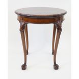 A Georgian style mahogany circular centre table,