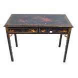 A highly decorative George II style lacquered side table,