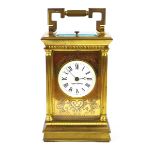 A good quality brass carriage clock Retailed by Mappin & Webb,