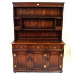 A good quality period style solid oak high back dresser in the style of Titchmarsh & Goodwin,
