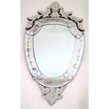 A Venetian Period-style wall mirror,