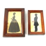 Two Victorian silhouettes Depicting a gentleman holding a book, 21.