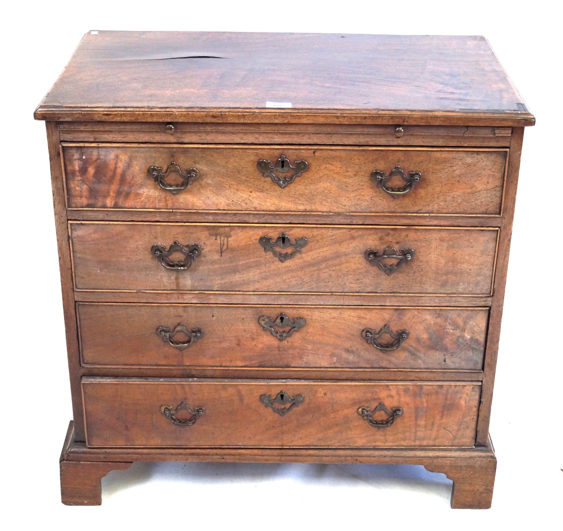 An 18th Century gentleman's mahogany bachelor chest of small proportions The nicely figured