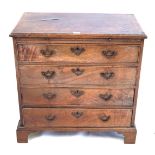 An 18th Century gentleman's mahogany bachelor chest of small proportions The nicely figured