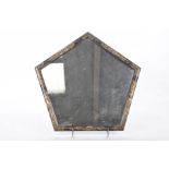 A pentagon shaped chinoiserie style wall mirror,