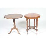 A George III mahogany tripod table and a Victorian walnut occasional table The Georgian tripod with