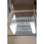 A Cadbury's advertising mirror, early 20th Century The 66x51cm mirror with the royal coat of arms,