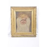 An oil on canvas painting of a young child, early 20th Century Inscription vero Mrs Hutcheans,