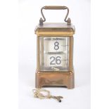 A brass framed bevelled glass flicker clock,