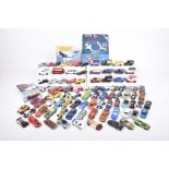 A collection of diecast model cars and vehicles To include Lledo vintage vans,