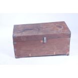 A late 19th early 20th Century camphor wood chest With an enclosed candle box,