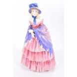 Royal Doulton figurine "A Victorian Lady", HN728 Lady wearing a layered crinoline dress,