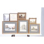 Seven assorted prints To include local interest, Hospital Street Nantwich,