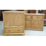 A Georgian style medium oak dresser sideboard,