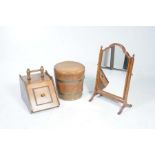 A 19th Century style walnut toilet mirror,