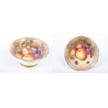 A Royal Worcester fruit pattern bowl, signed Freeman,