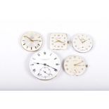 A collection of watch dials and movements To include; Garrard,