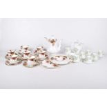 Royal Albert Country Rose part coffee service Comprising coffee pot, six cups, six saucers,
