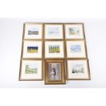 Collection of modern oil paintings by S Wood, late 20th century Each 8cm x 11cm oil painting signed,