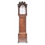 A George III oak and mahogany crossbanded longcase eight day clock, WN Kirk,