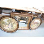 Two gilt framed mirrors,