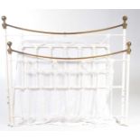 A Victorian style painted metal bed,