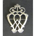 An Arts & Crafts Scottish Provincial silver Luckenbooth brooch By Fraser,