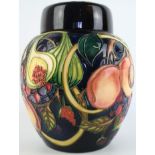 A modern Moorcroft ginger jar and cover Decorated in the 'Queens Choice' pattern,