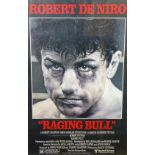 'Raging Bull' movie poster 1980 sports drama starring Robert De Niro measures 41x27 inches,