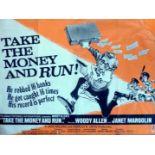 'Take the Money and Run' British Quad Poster 1969 original.