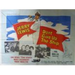 'Don't Give up The Ship' British Quad poster US Navy Comedy starring Jerry Lewis
