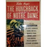 'The Hunchback of Notre Dame' Large One Sheet Poster Measures a massive 41x54" (flat),