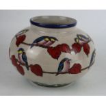 A French Emaux de Louviere art pottery vase Of squat form,