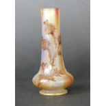 An Art Nouveau Daum Nancy cameo glass vase Of baluster form,