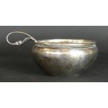 A Georg Jensen Sterling silver sugar sifter and bowl The circular bowl having planished decoration,