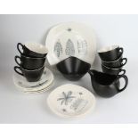A Midwinter Fashion Tableware tea service Decorated in the 'Nature Study', comprising milk jug,