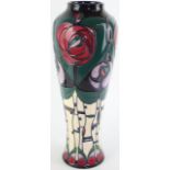 A large and impressive modern Moorcroft vase Of tapering cylindrical form,