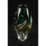 A Mid Century Czech glass moulded vase Designed by Jan Beranek, circa 1964,