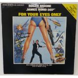 Roger Moore autographed LP record Bill Conti's 'For Your Eyes Only,