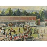 British School (20th Century) - 'Newton Abbot Parade Ground' Oil on canvas, 29x39cm, unsigned,