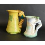 Two Burgess Dorling & Leigh Burleigh ware jugs To include 'The Golfer', height 19.